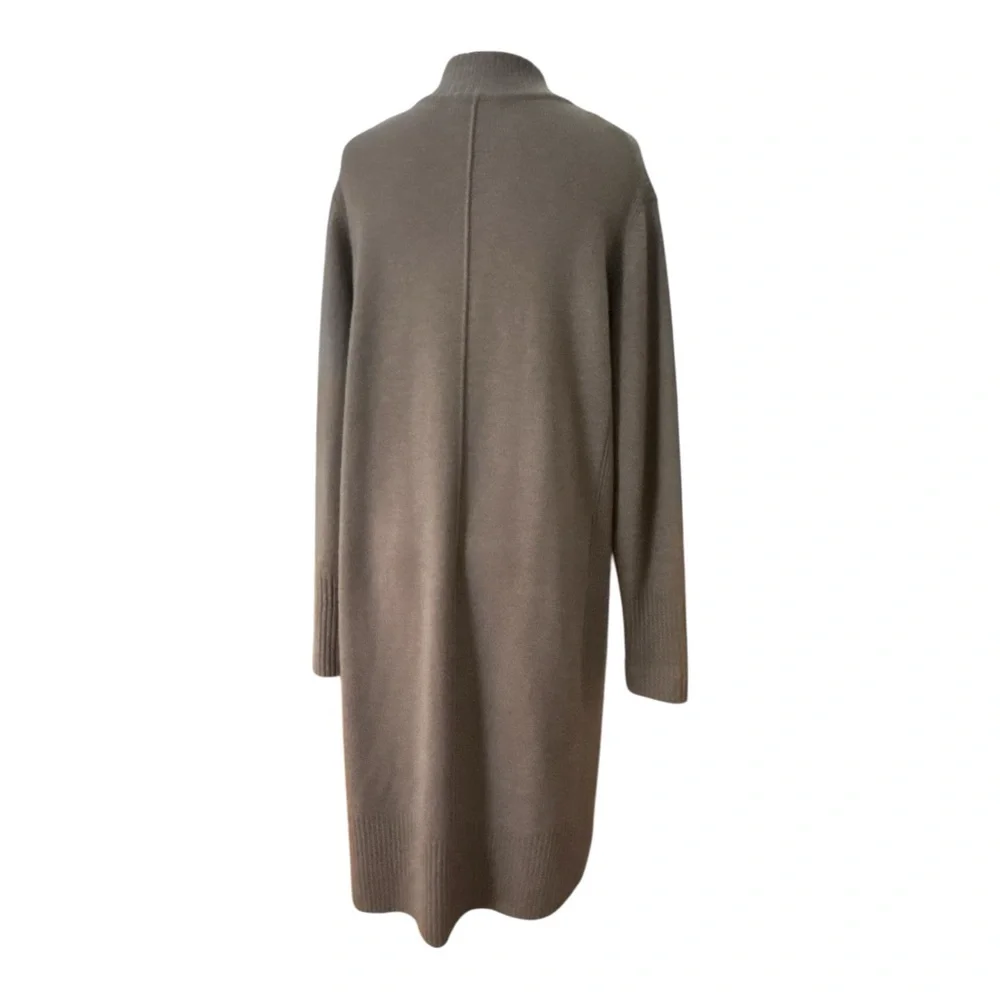 Athleta Spirit Wool Cashmere Long Wrap Cardigan Sweater Rustic Beige S/P Pre-Own - Picture 5 of 7